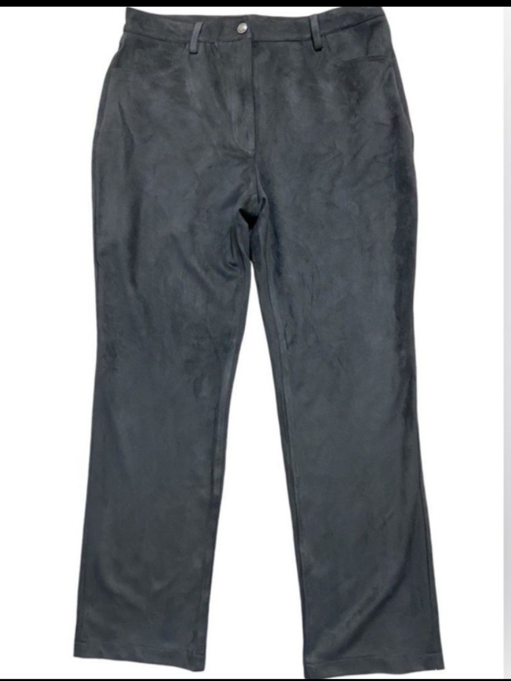 Guess Es Kelly Black Suede-Look straight leg pants women 31 NWT